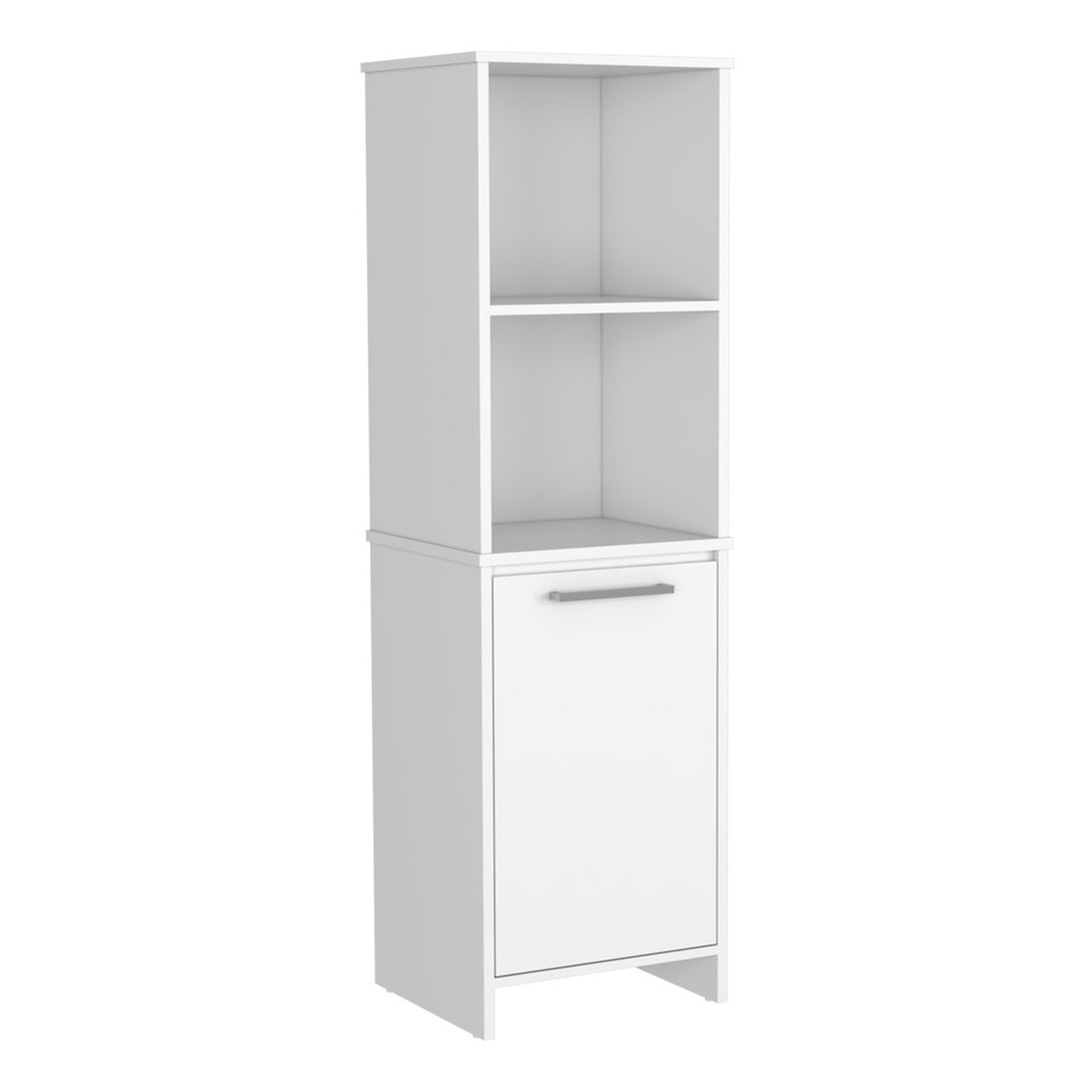 Eiffel Kitchen Pantry, Two External Shelves, Single Door Cabinet, Two Interior