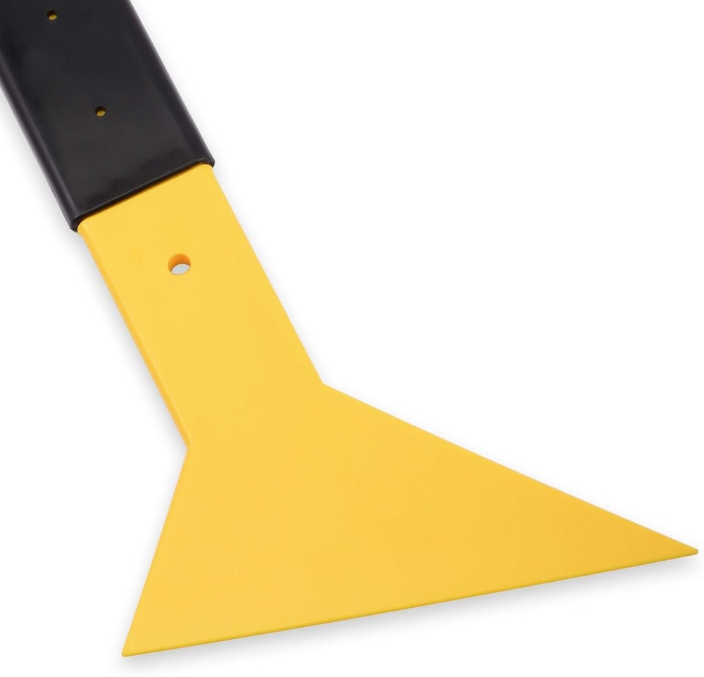 EHDIS Window Tint Squeegee Long Handle Scraper Tool Triangle Slim Foot Yellow