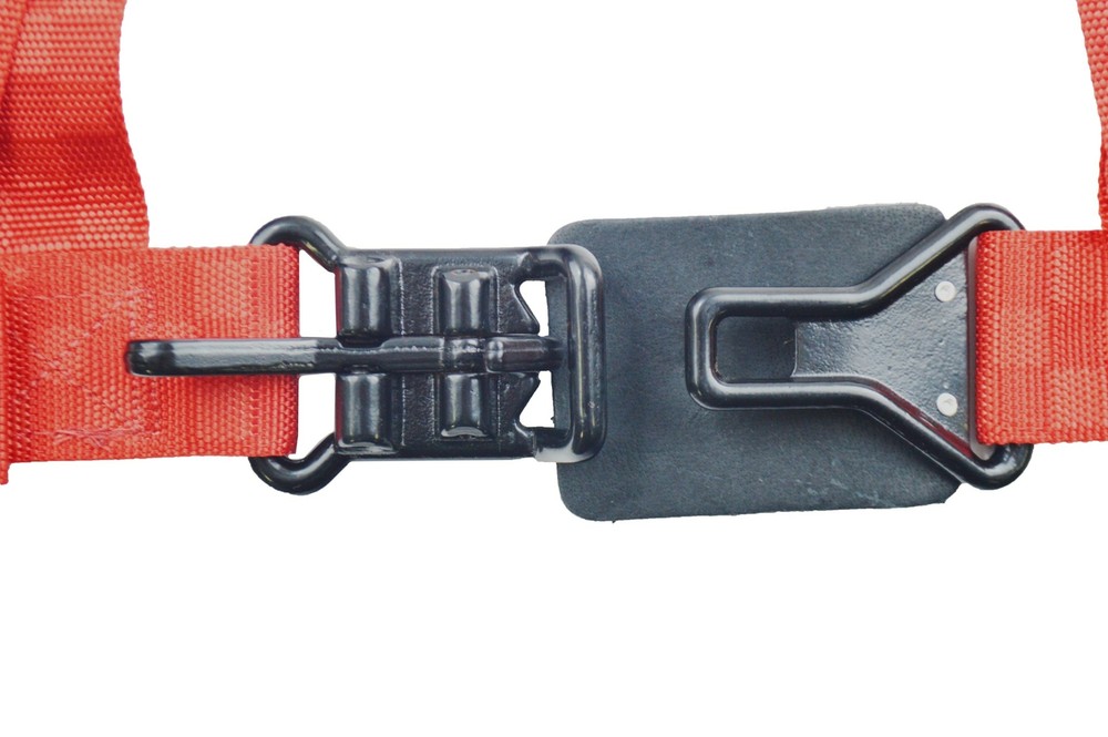 UTV HARNESS SEAT BELT PULL LAP BELTS 3 POINT BOLT IN RED CHECKERBOARD