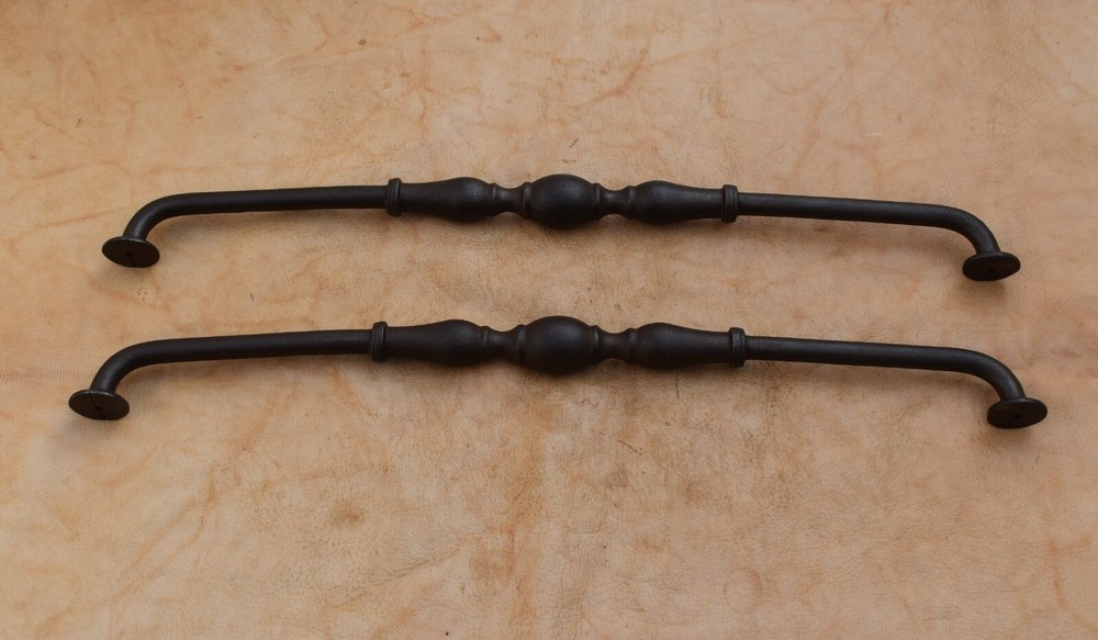 19' Cast iron door gate Extra large handle vintage pull handle Home Decor 2 pcs