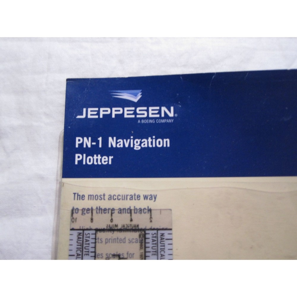 Jeppesen Pn-1 Navigation Plotter Pilot with sleeve and instructions Private/Comm
