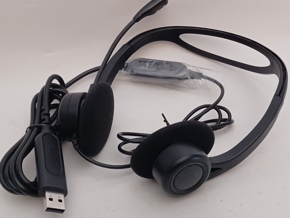 3A Logitech 960 USB Computer Headset M/N A00091