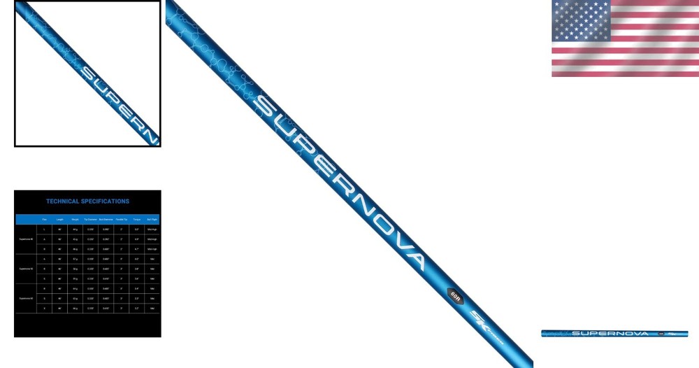Supernova Graphite Golf Shaft - 64g Weight, Regular Flex for Ultimate Control