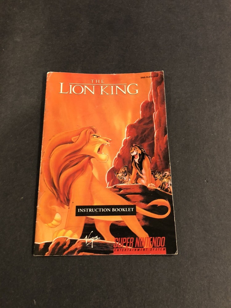 Lion king snes manual