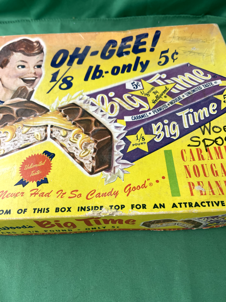 Vintage 1950s Hollywood's Big Time Candy Box Empty General Store