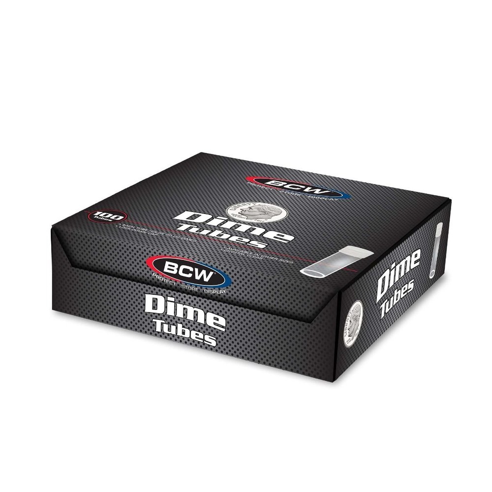 100 BCW Dime Sized Coin Tubes