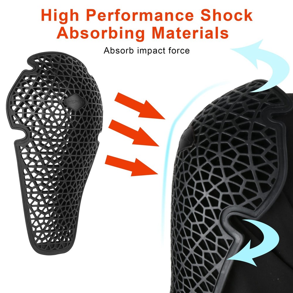 Motorcycle Knee Elbow Pads CE Armor Inserts Protective Gear Pair