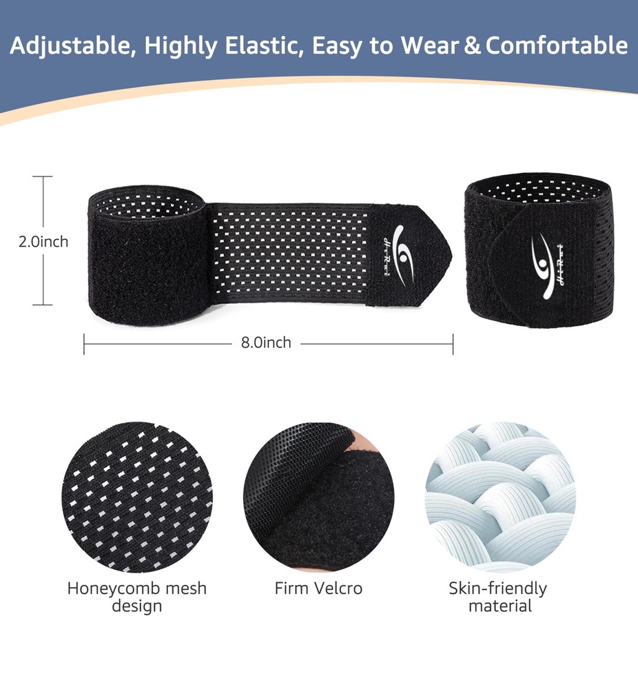 HiRui Wrist Compression Wraps, Brace Support for Small, Black
