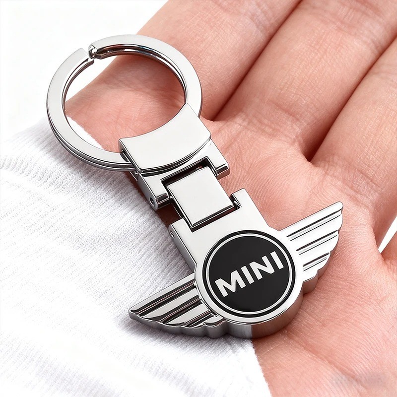 Mini Double sided Durable Metal Key Ring Keychain