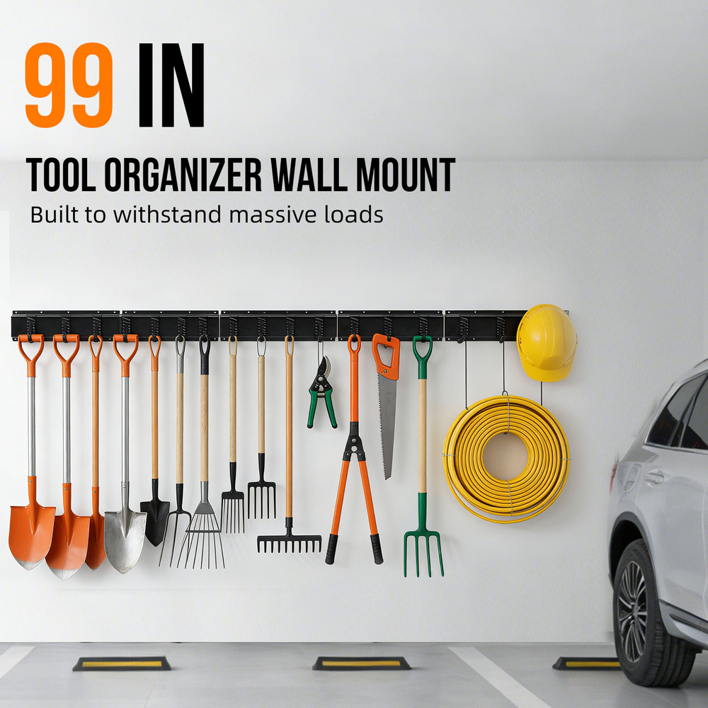 Tool Box Organizer Garage Tool Organizer Wall Mount Adjustable Hooks