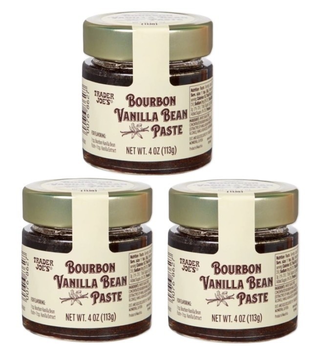 3 Pack Trader Joe’s Bourbon Vanilla Bean Paste 4oz Exp 8/22-9/12/28