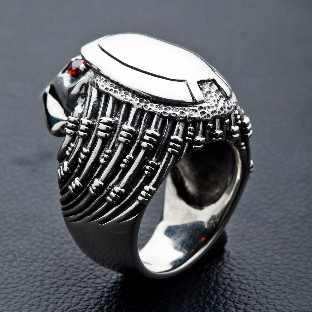 Sterling Silver Predator Head Ring