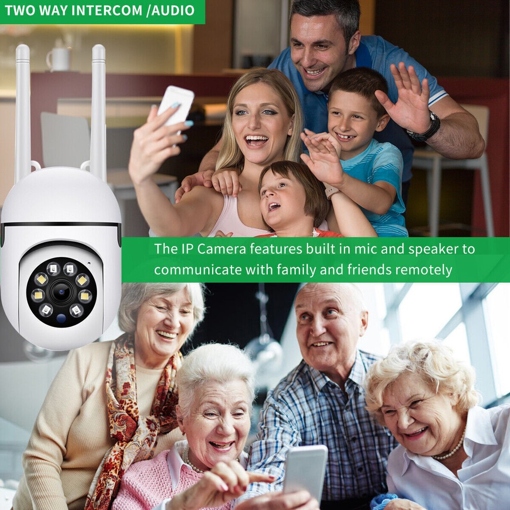 2-Pack Wireless 5G WiFi Security Camera System Smart Outdoor Night Vision 1080P