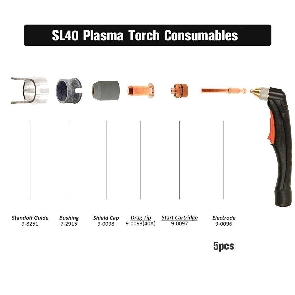 10pk 9-0093 Nozzle for Thermal Dynamics Cutmaster 42 Plasma SL40 Torch