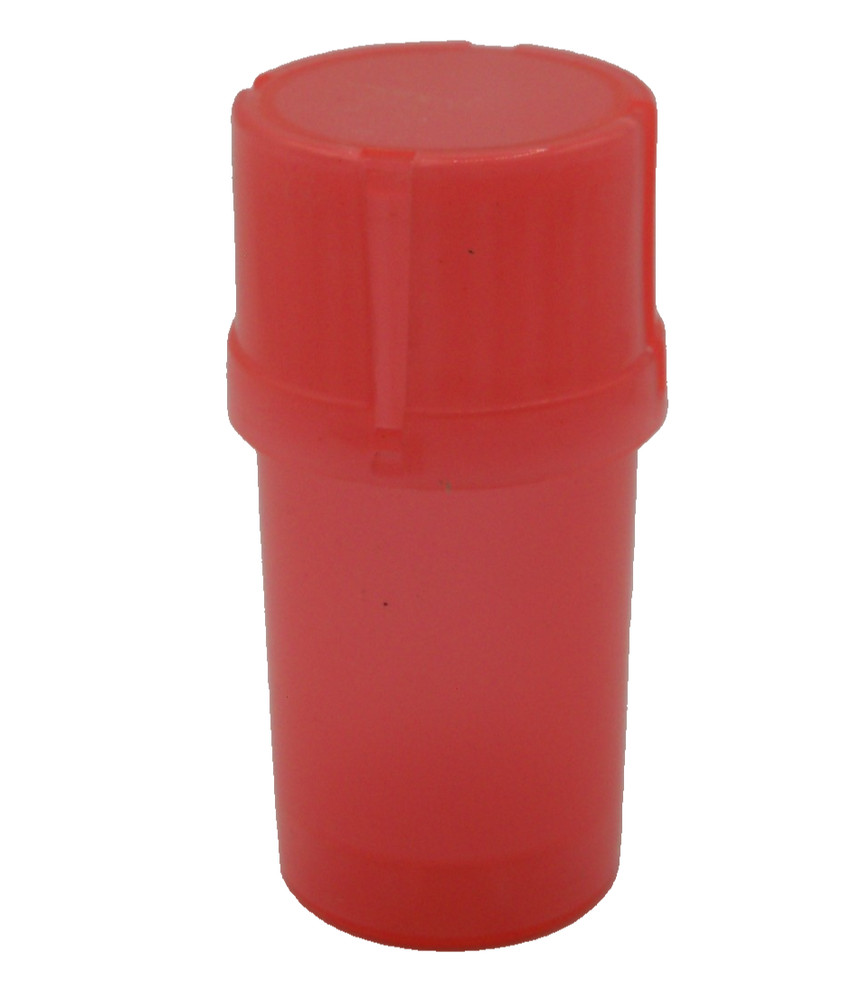 Plastic Herb Grinder with Storage Jar Red - 2 pcs