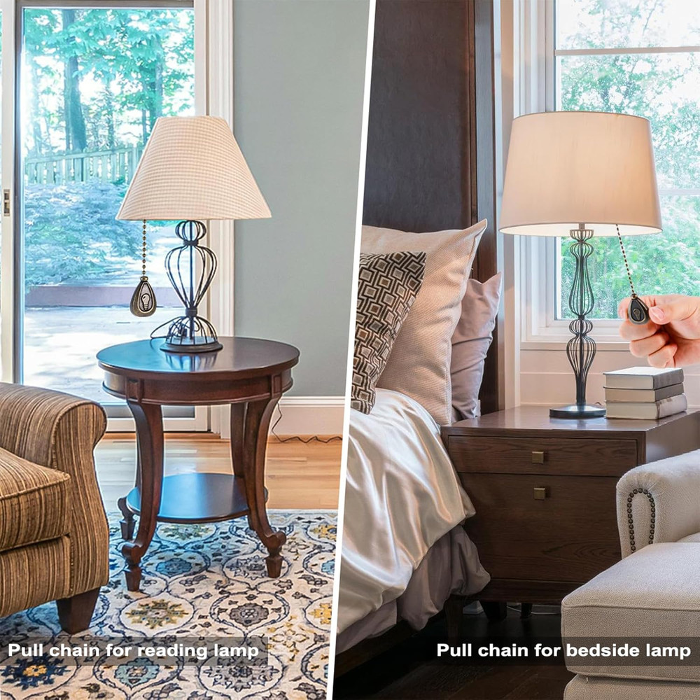 4 Pack Bronzed Ceiling Fan Pull Chain Extender 12 Inch Drop Pendant