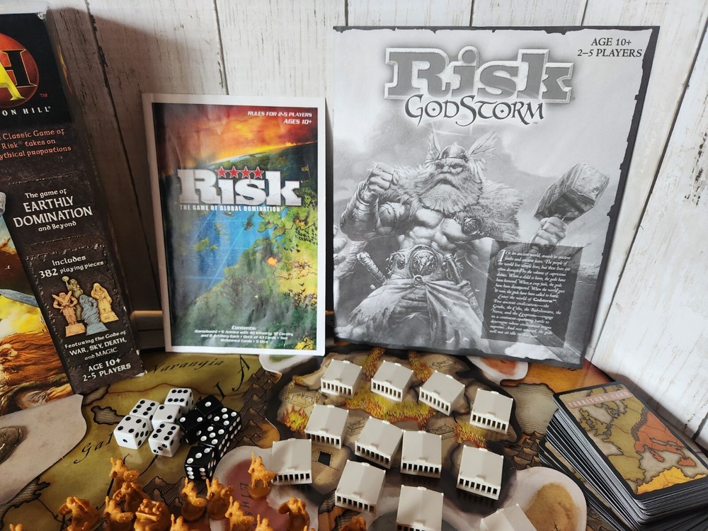 Risk Godstorm REPLACEMENT Game Pieces Cards Pieces Dice READ