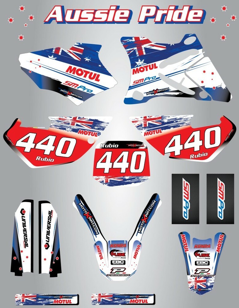 Full  Custom Graphic  Kit -AUSSIE PRIDE - TM 85