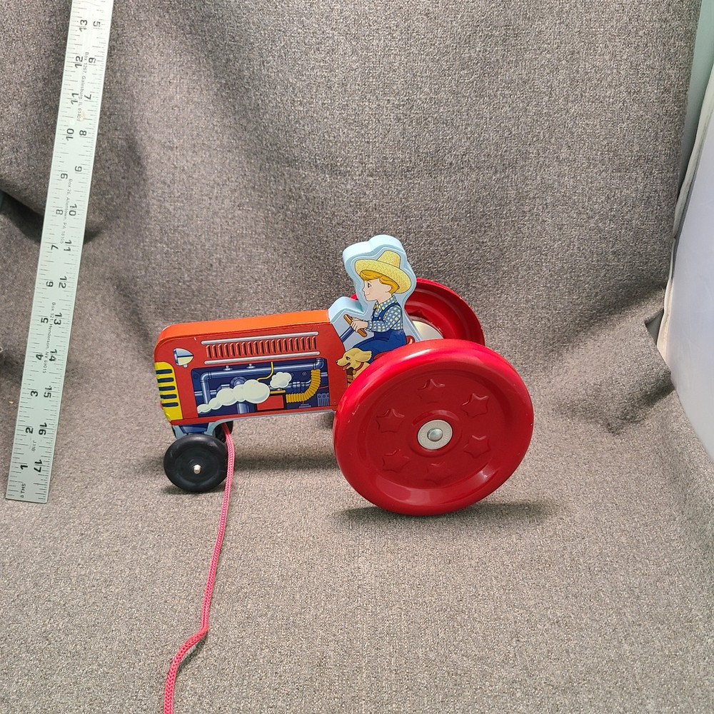 Schylling Toy Pull Tractor - Excellent Condition / Bells Excellent Condition