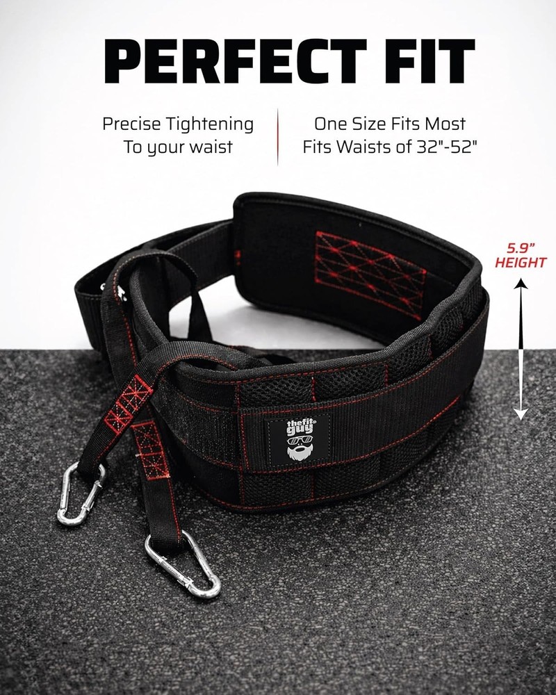 Ultimate Dip Belt | Secure Closure - No Sliding Down | Structured Back Suppor...