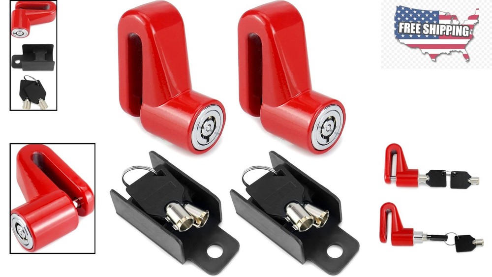 Compact 2-Piece Weather Resistant Motorcycle Disc Lock with Easy Touch Control