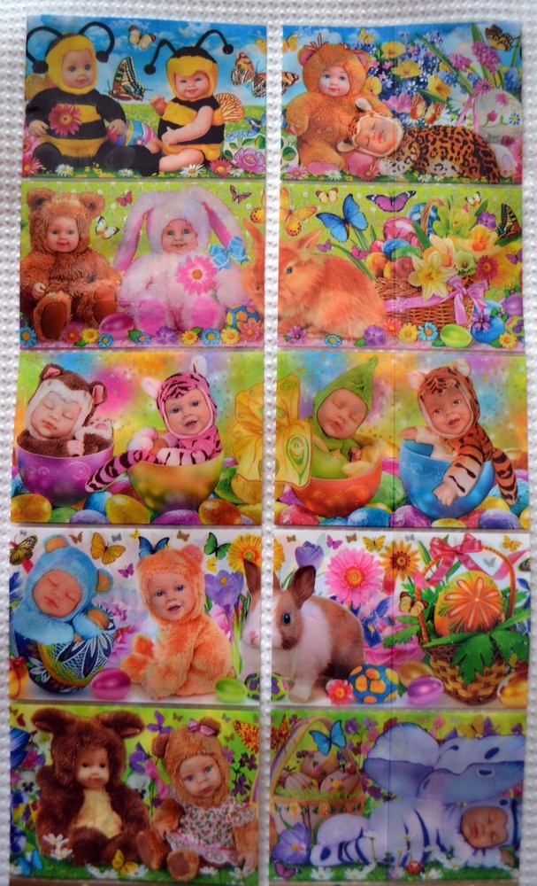 14 EASTER EGG WRAPS THERMO SLEEVES - EASTER BABIES - BABY ANIMALS