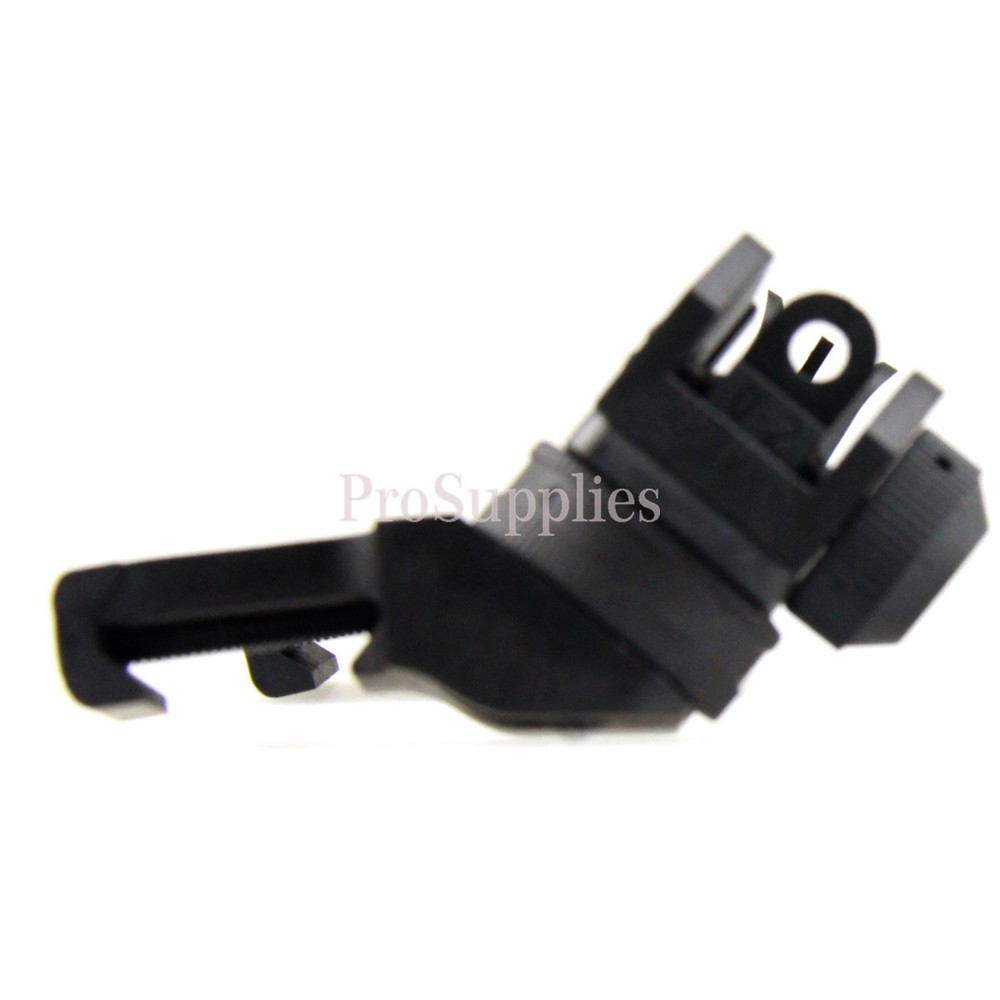 Black Front & Rear 45 Degree Rapid Transition BUIS Backup Polymer Sight