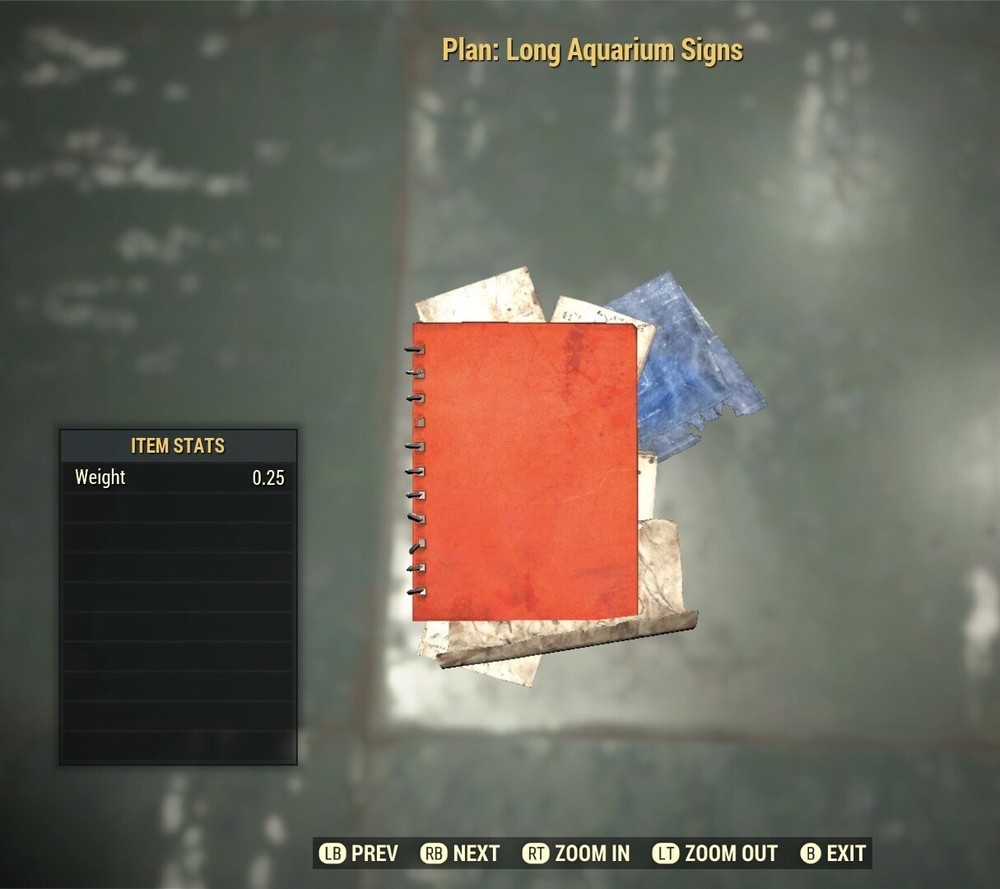 (Xbox) Long Aquarium Signs Plan