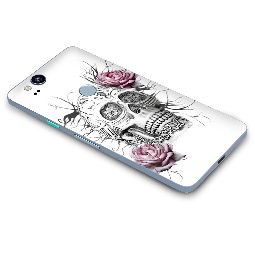 Google Pixel 2 Skins Decal Wrap Roses in Skull