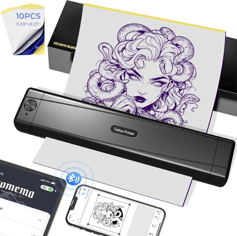 Phomemo Tattoo Transfer Stencil Printer A4 Thermal Bluetooth Tattoo Machine