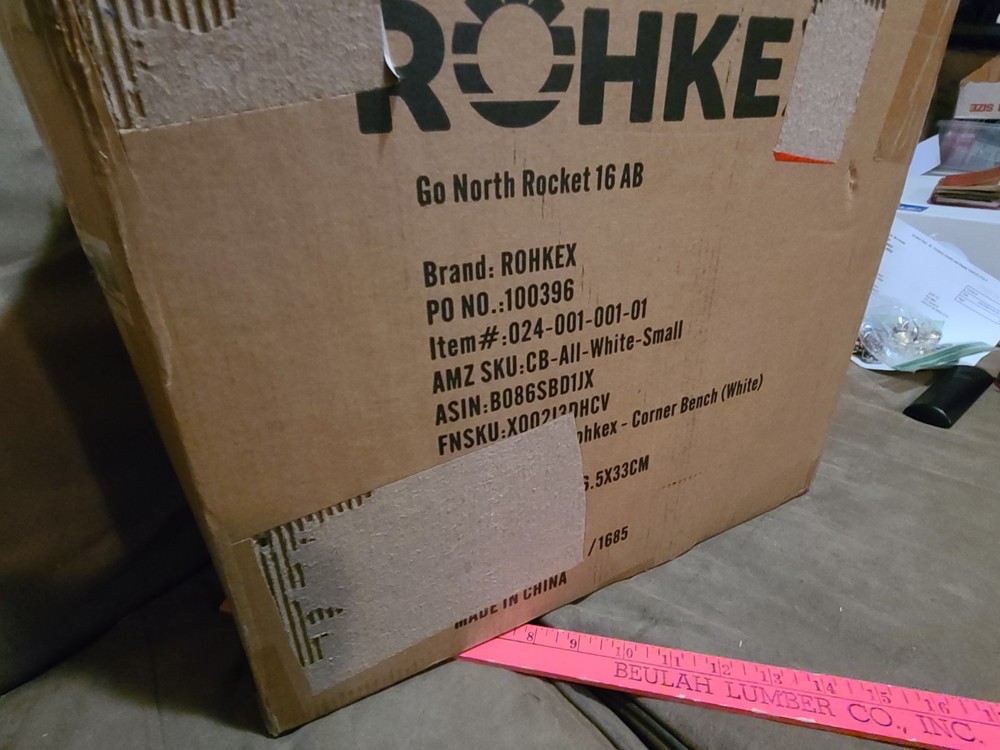 ROHKEX Corner Bench Shower Stool White