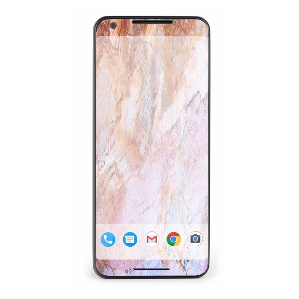 Google Pixel 2 Skins Decal Wrap Rose Peach Pink Marble Pattern