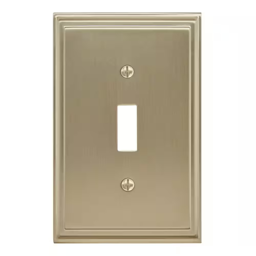 Gold 1-Gang Toggle Wall Plate (1-Pack)