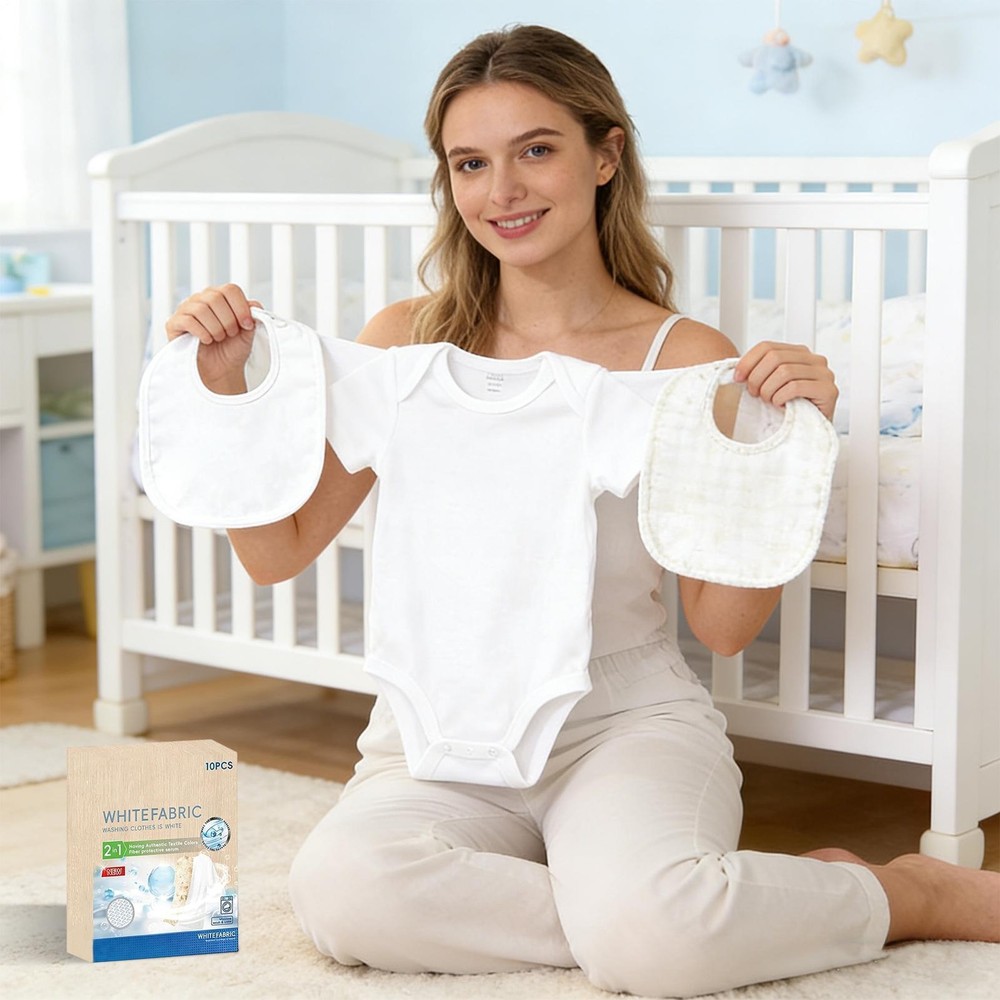 White Fabric Dye 10 Sheets Washing Machine Whitener White Dye