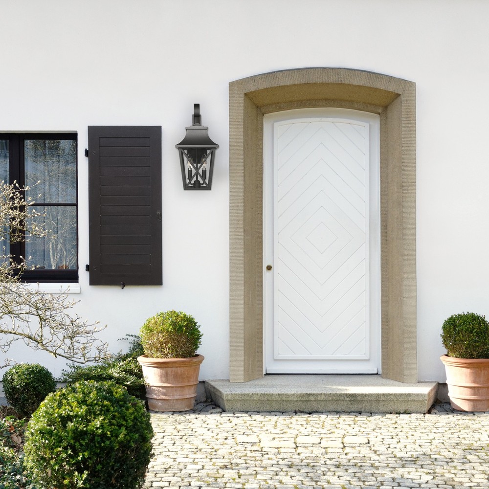 Outdoor Wall Lantern with 2-Light, Modern Waterproof Farmhouse Sconce (1 Pack)