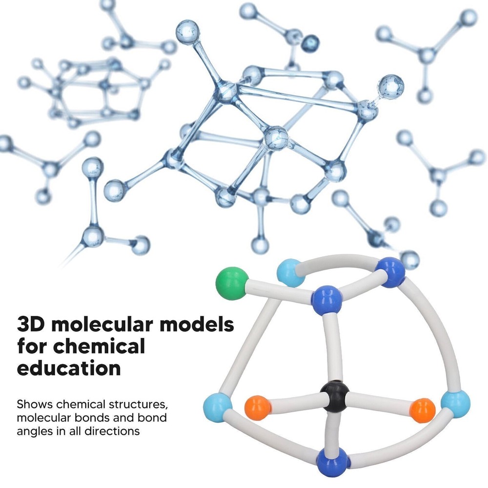 Chemistry Molecular Model Kit Vibrant Color 3D Educational Micro Molecular
