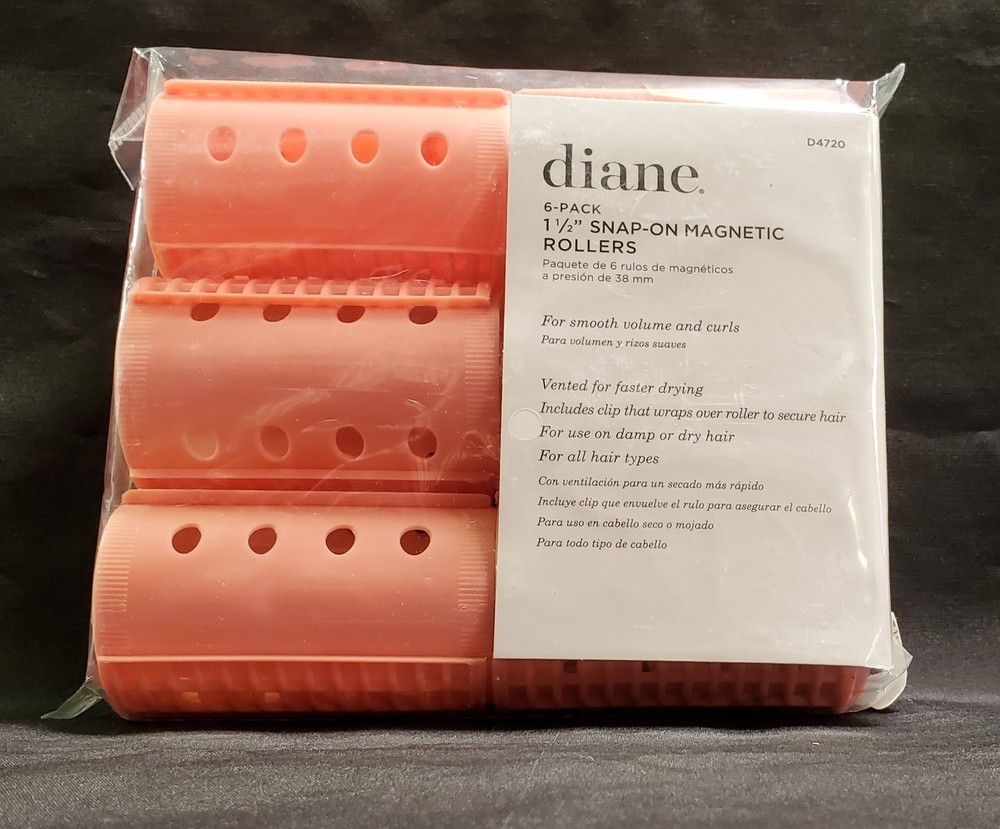 Diane Magnetic Rollers Smooth Volume Curls Vented Fast Drying D4720 36 Pack 1.5"
