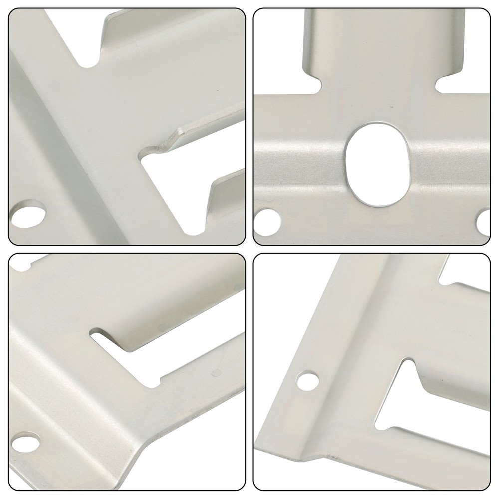 E Track Tie Down Rail Kit Silver Galvanized Carbon Steel Replacement Durable