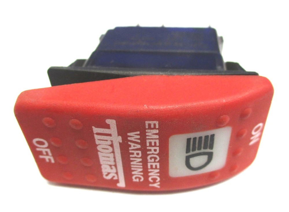 52003207 NEW THOMAS BUS RED EMERGENCY WARNING ON/OFF ROCKER SWITCH