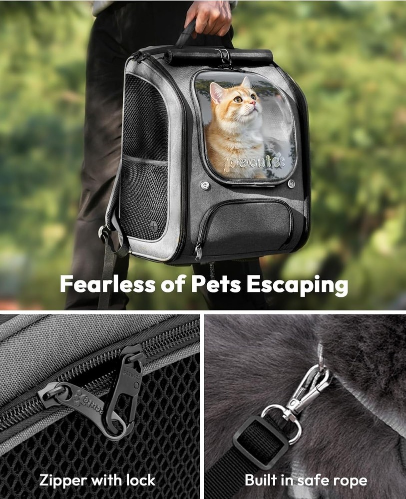 Cat Backpack Carrier, Large Space Cat Bubble Backpack, Breathable Cat Carrier, S