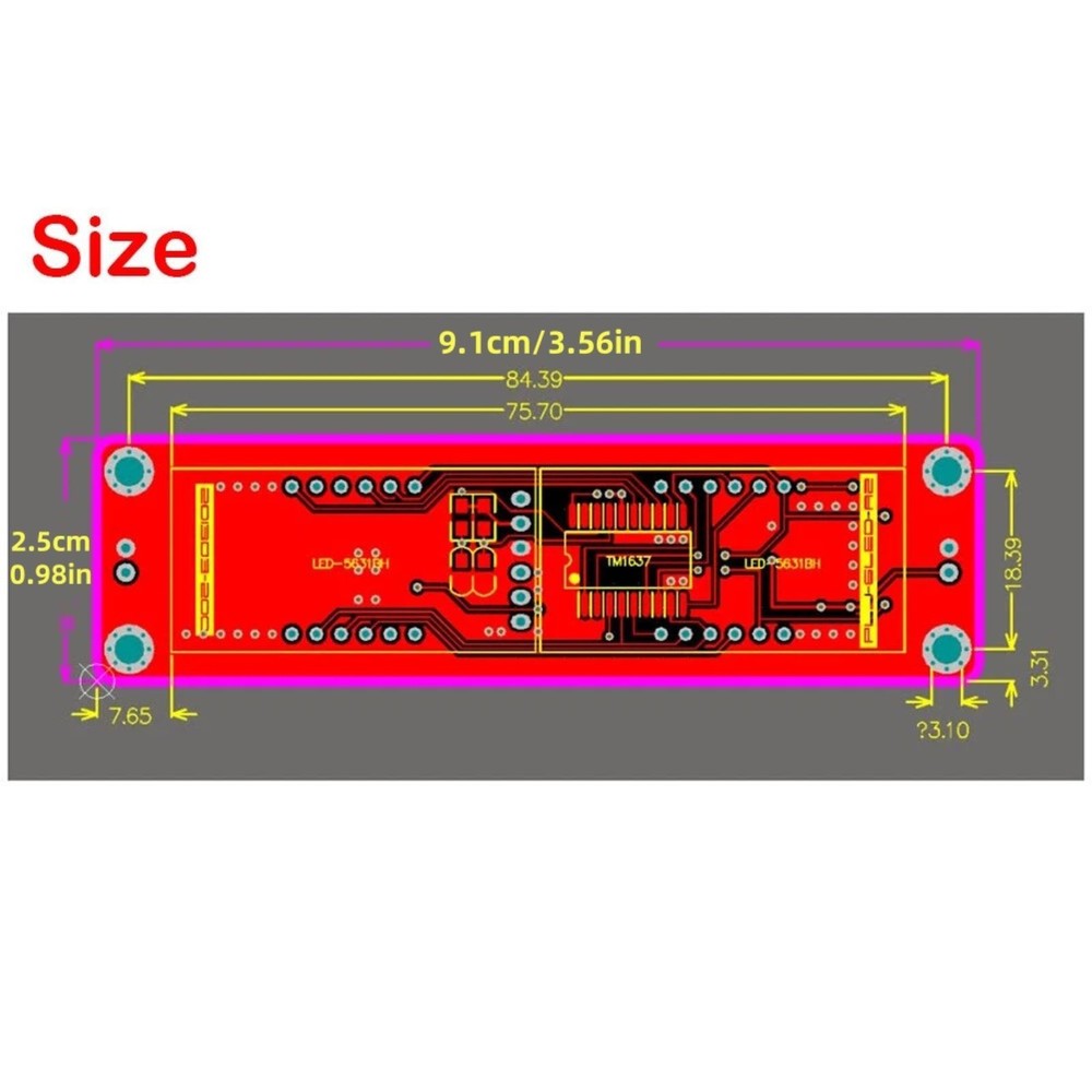 0.1MHz~65MHz RF Cymometer 6-Digit LED with Zero Suppression & Brightness Adjust