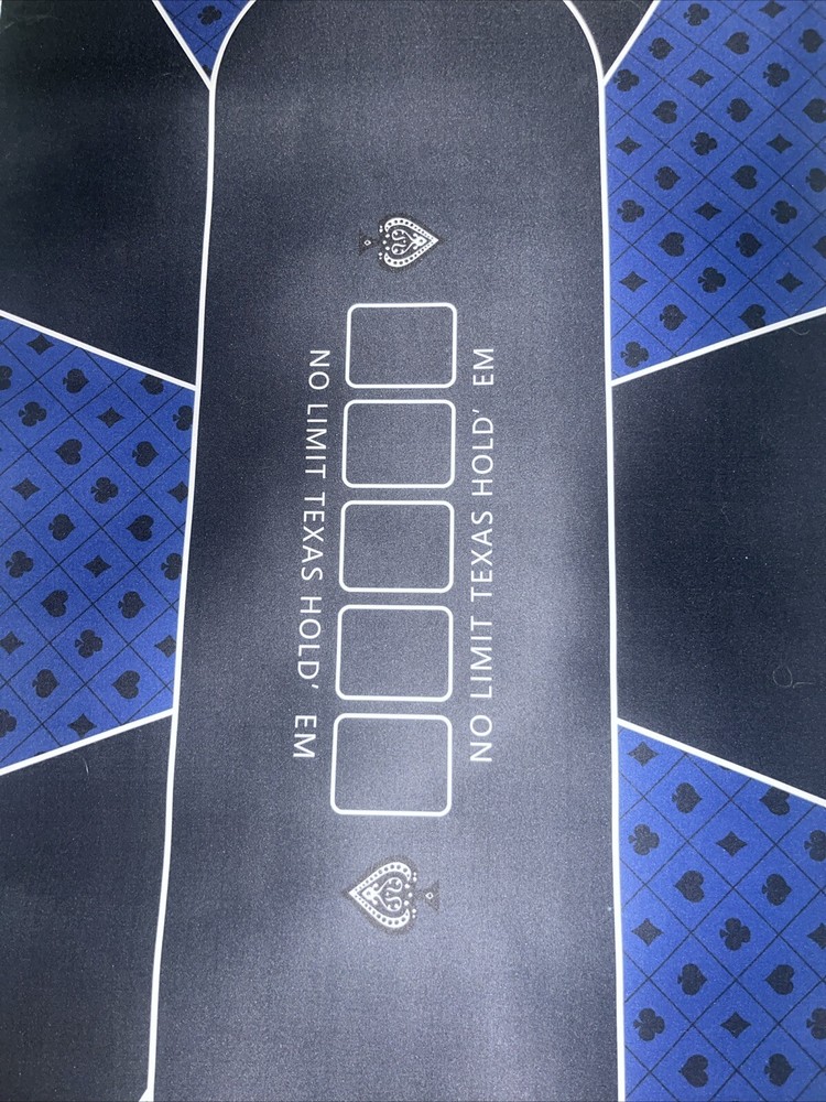 Blue Poker Mat