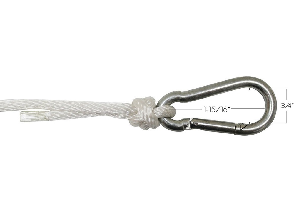 Extreme Max 3006.2559 BoatTector Solid Braid Nylon Anchor Line/Hook 3/16" x 100'