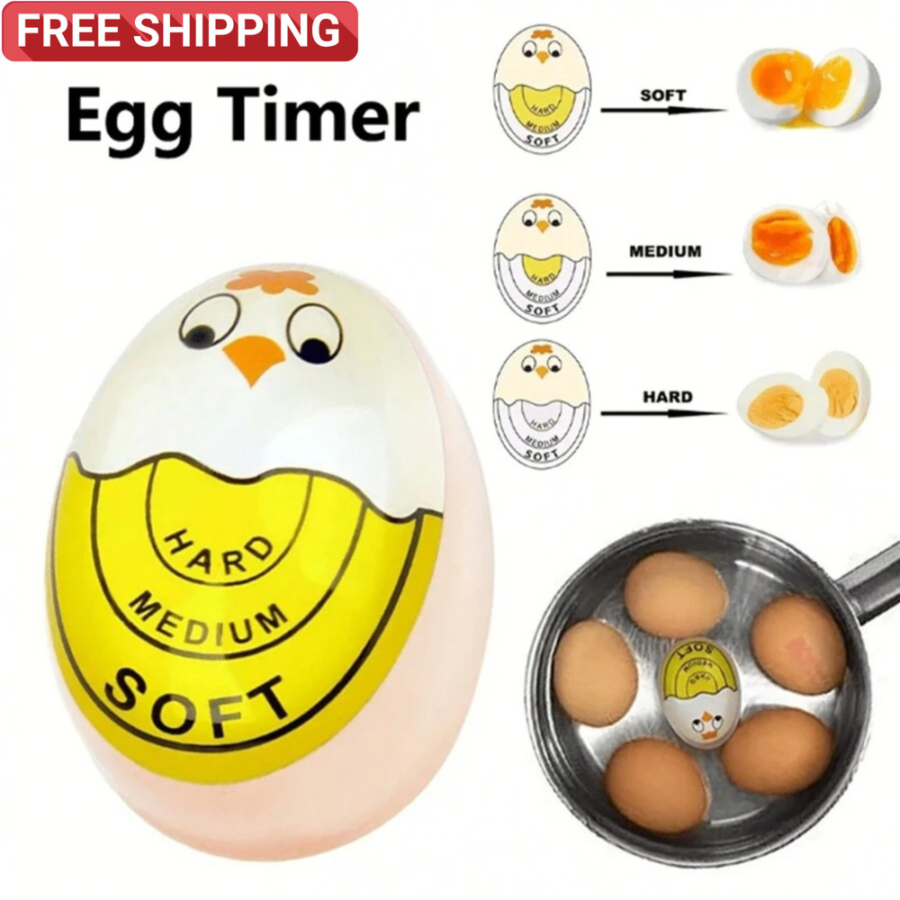 Color Changing Egg Timer - Hard And Soft Boiled Eggs With Sensitive Indicator