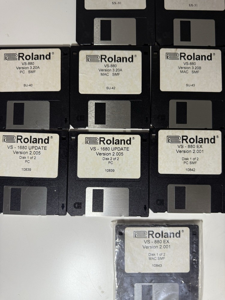 Roland VS-880 VS-880EX VS-1680 Update & Software Floppy Disk Lot
