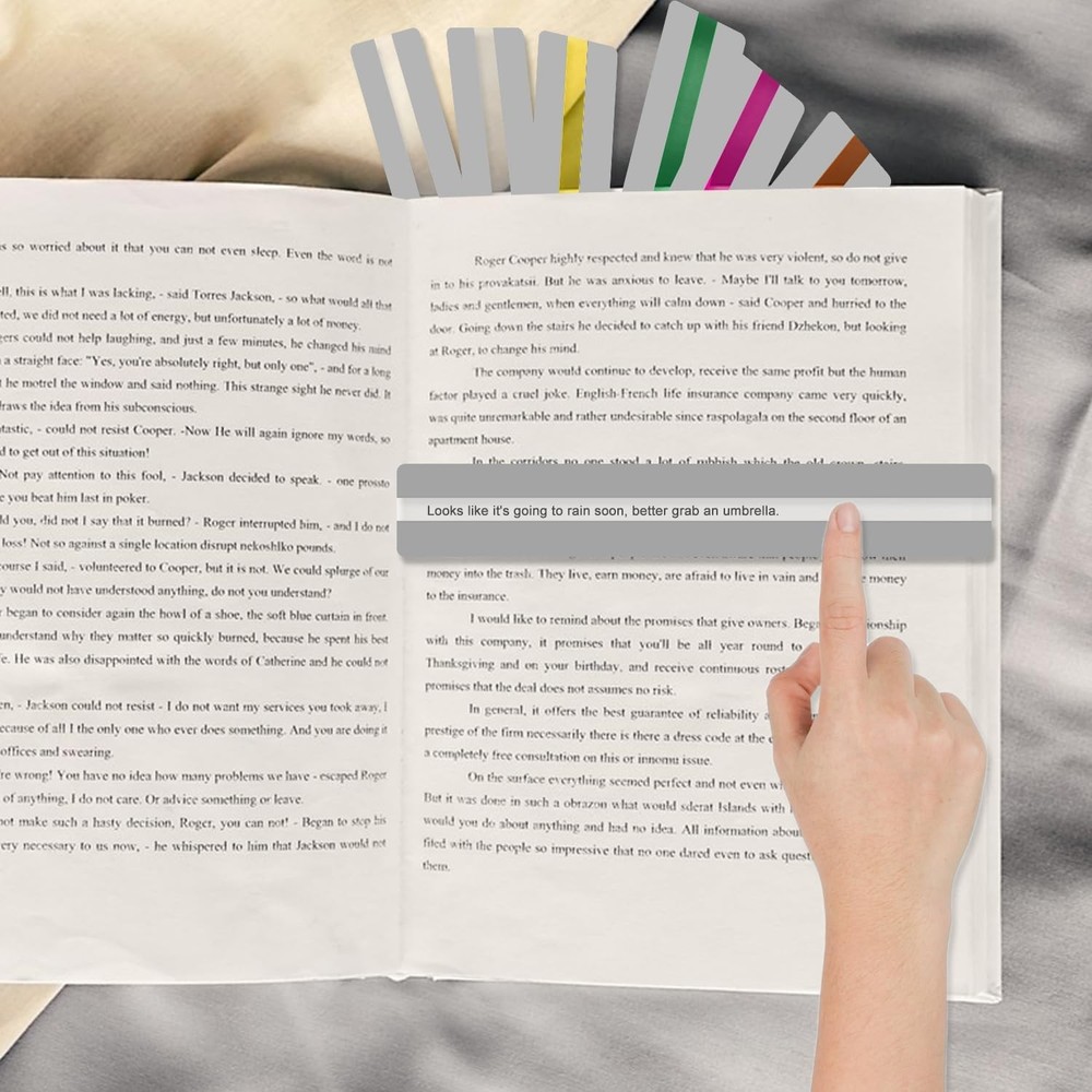 Guided Reading Strips & Highlight Strips, Reading Assistance Strips for Home Stu