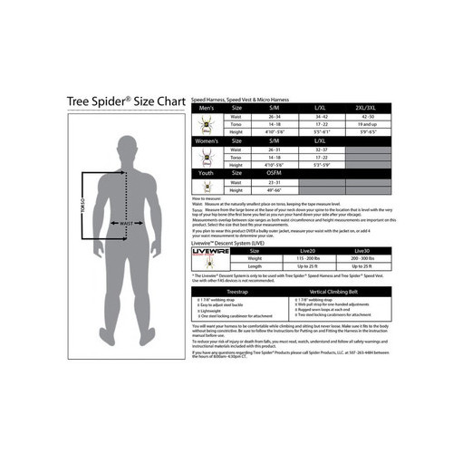 Tree Spider Speed Harness SM/MD