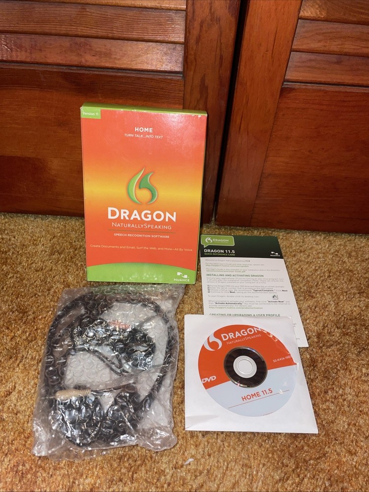 Dragon Naturally Speaking Home Version 11 With Head Set