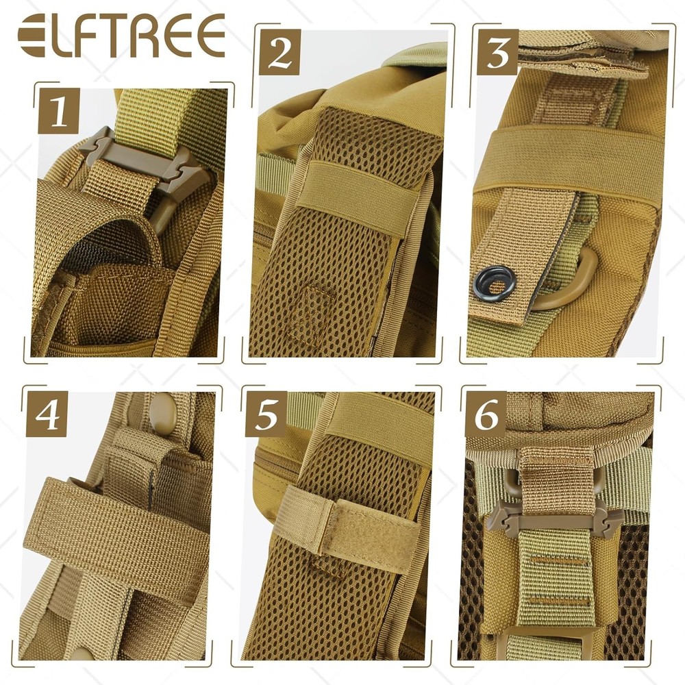 Tactical Molle Accessories Pouch for Backpack Strap, Strap Khaki