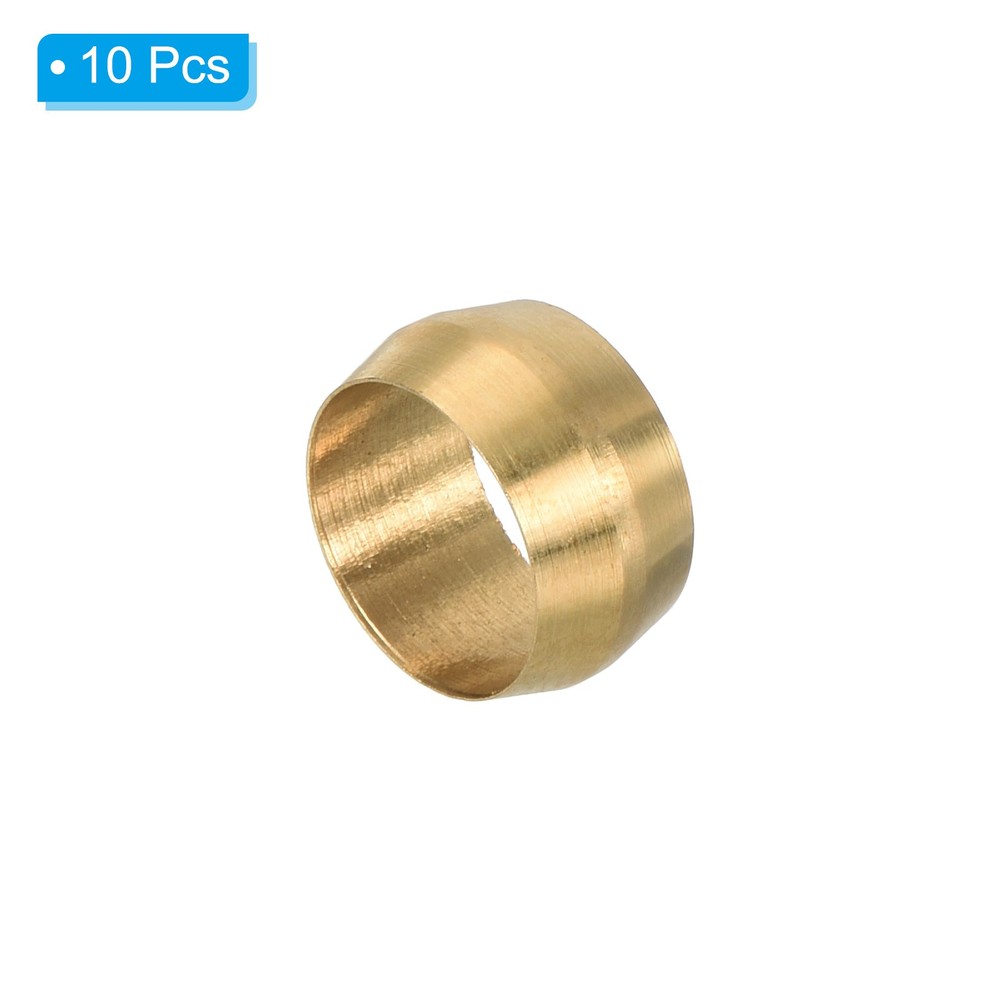 3/8" ID Brass Sleeve Ferrules 10Pcs Compression Fitting Assortment Kits